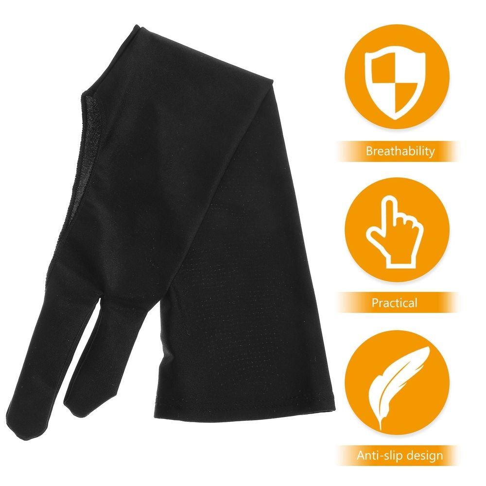 Black artist sketching glove made of breathable, flexible fabric for comfortable drawing, designed for artists and young creators.