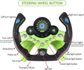 Baby steering wheel toy driving controller with sound, music, and colorful design for kids’ ride-on cars by Everything Baby.