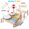 Colorful 7-in-1 children's drum set by Everything Baby, designed for toddlers with musical instruments for preschool play.