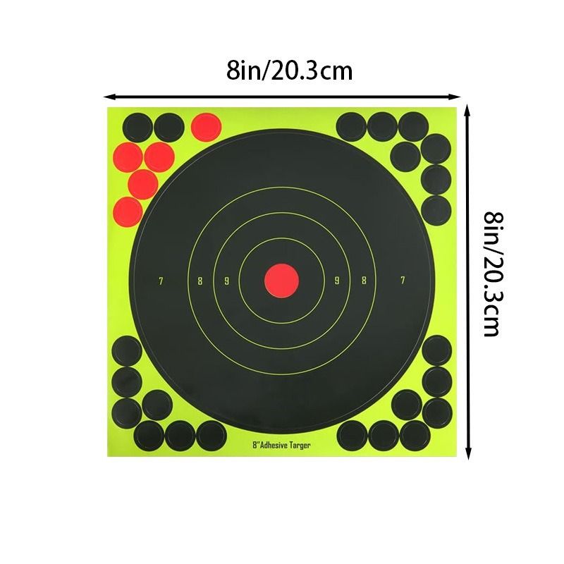 Set of 20 shooting targets paper splatter targets with sticks for hunting and outdoor play, designed for sports and target practice.