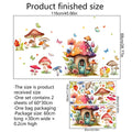 Fairytale butterfly mushroom wall sticker by Everything Baby, suitable for girls' bedrooms or kids' pretend play wall decor.