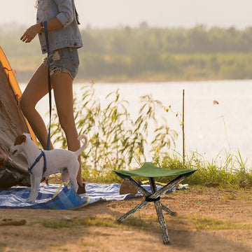 Portable tripod fishing stool by Everything Baby, foldable outdoor chair ideal for fishing and outdoor activities.