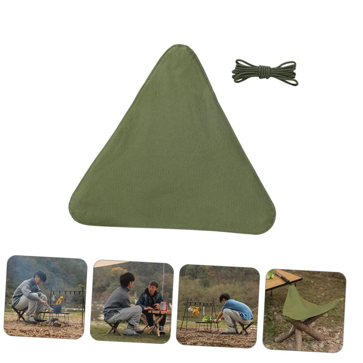 Portable tripod fishing stool by Everything Baby, foldable outdoor chair for fishing and outdoor play, lightweight and easy to carry.