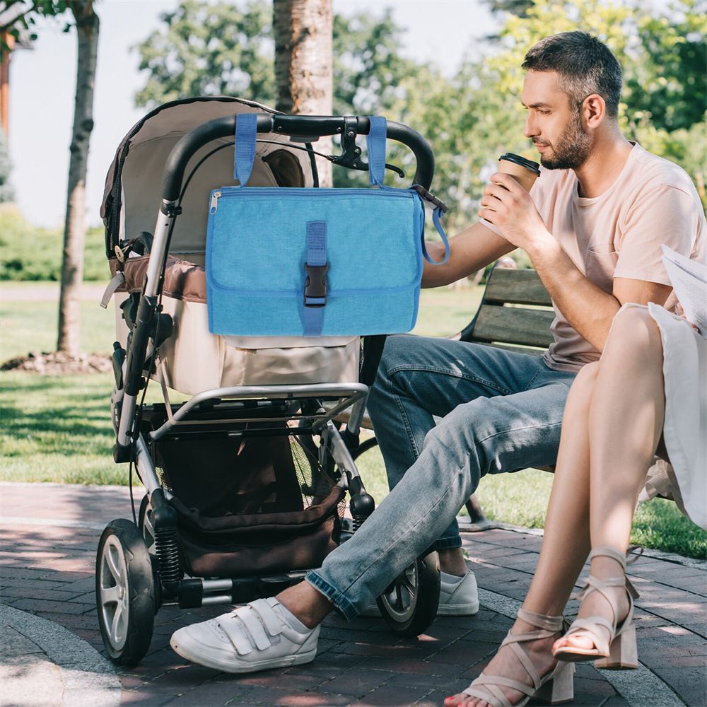Portable Baby & Kids changing pad by Everything Baby with smart wipes pocket, ideal for newborn girls and boys, compact and easy to carry.