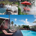 Baby & Kids outdoor trampoline water sprinkler showing a 26ft long water spray for summer water play and outdoor fun.