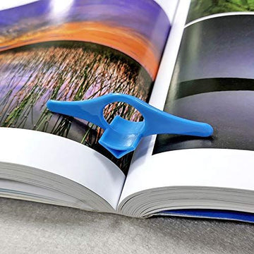 5pcs Book Page Holder Thumb Bookmark Reading Assistant Gift for Readers, Reading Accessories & Bookworm Book Accessory Blue