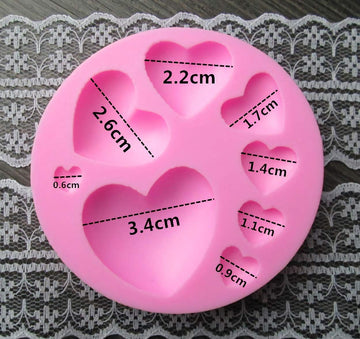 2 Pieces Different Sizes of Heart Shape Resin Molds for Cookie Decor, Jewelry, Pastry, Chocolate,Cake, Jelly, Pudding
