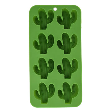 8-Cavity Cactus Ice Cube Tray, Food-grade Silicone Mold for Chocolate, Candy, Cookie, Jello, Mini Soap, Baking, Bath Bomb