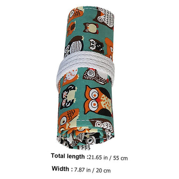 Roll Pencil Case Pencil Pouch Canvas Pen Holder Animal Pen Bag Tote Insert Organizer Makeup Brush Organizer Bag Pencil Holder