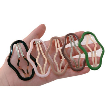 5Pcs Metal Hair Clips for Women Girls Cute Hair Pins Barrettes Large Hair Clips Thick Non Slip Kawaii Snap Hair Clips Kids