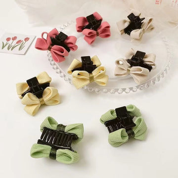 Hair Clips 8PCS Girls Fully Lined Bows Hair Pins Tiny Hair Bows Alligator Clips Girls Toddlers in Pairs