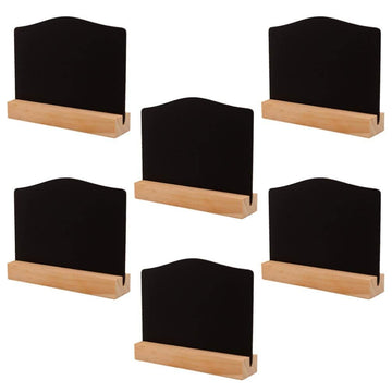 10pcs Mini Chalkboard Signs with Base Erasable Double Sided Chalkboards Wood Blackboard Place Cards Message Board Food Tags Signs
