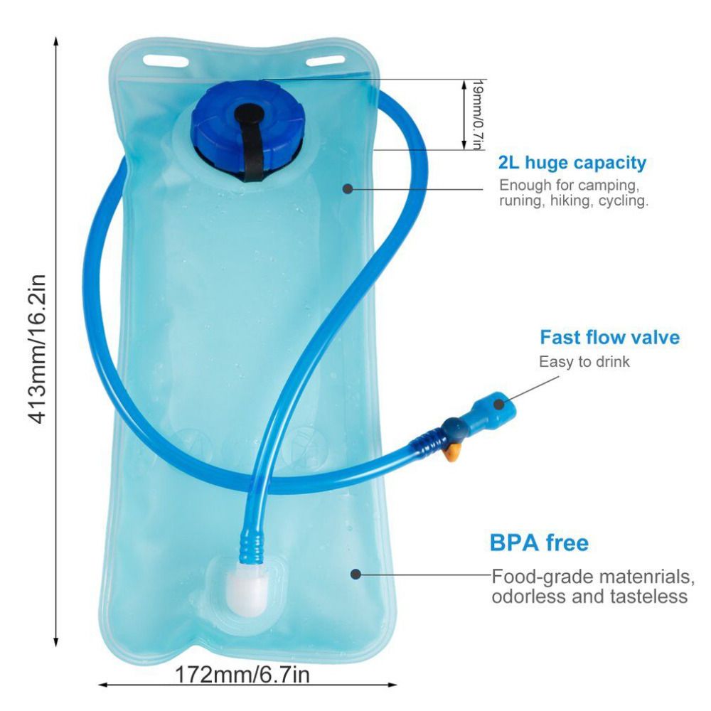 Kids' hydration backpack by Everything Baby with 2L water bladder, suitable for cycling, hiking, and outdoor activities.