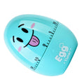 Cute egg-shaped mechanical kitchen timer with rotating alarm, designed for cooking and fun activity play for kids.