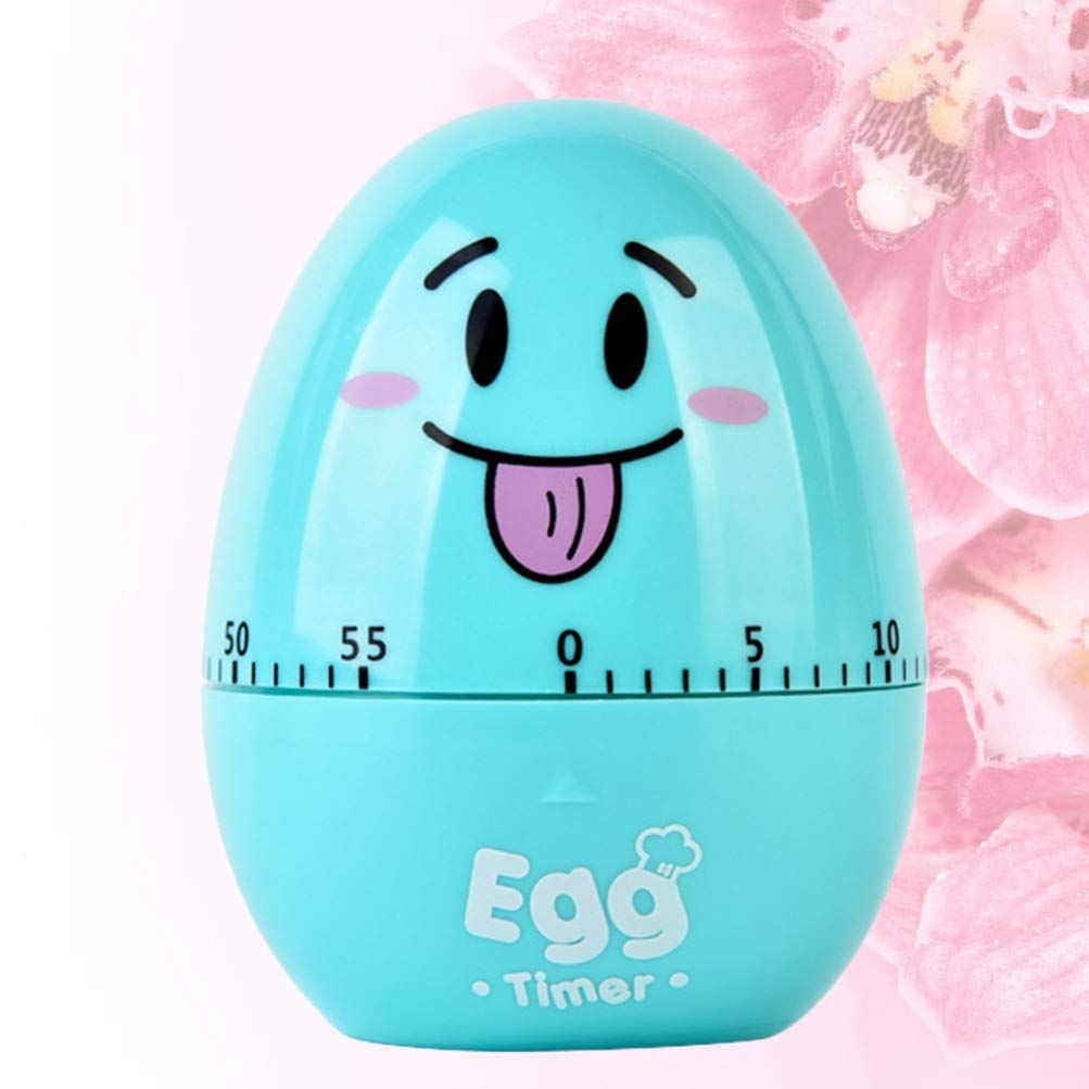 Cute cartoon egg-shaped mechanical kitchen timer from Everything Baby, rotating alarm for cooking up to 60 minutes, ideal for kids' activity toys