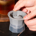 Large silicone ice cube mold with cover for household ice storage, ideal for home use and pretend play in kids' toy set.