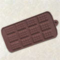 Silicone waffle chocolate molds with 12 cavities for DIY candy and baking, reusable and non-stick, suitable for kids' treats.