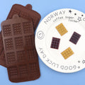 Silicone waffle chocolate molds by Everything Baby with 12 cavities, reusable non-stick DIY baking molds for candies and chocolates.