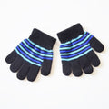 Three pairs of striped knitted winter gloves for baby boys and girls, suitable for ages 1-5, by Everything Baby.