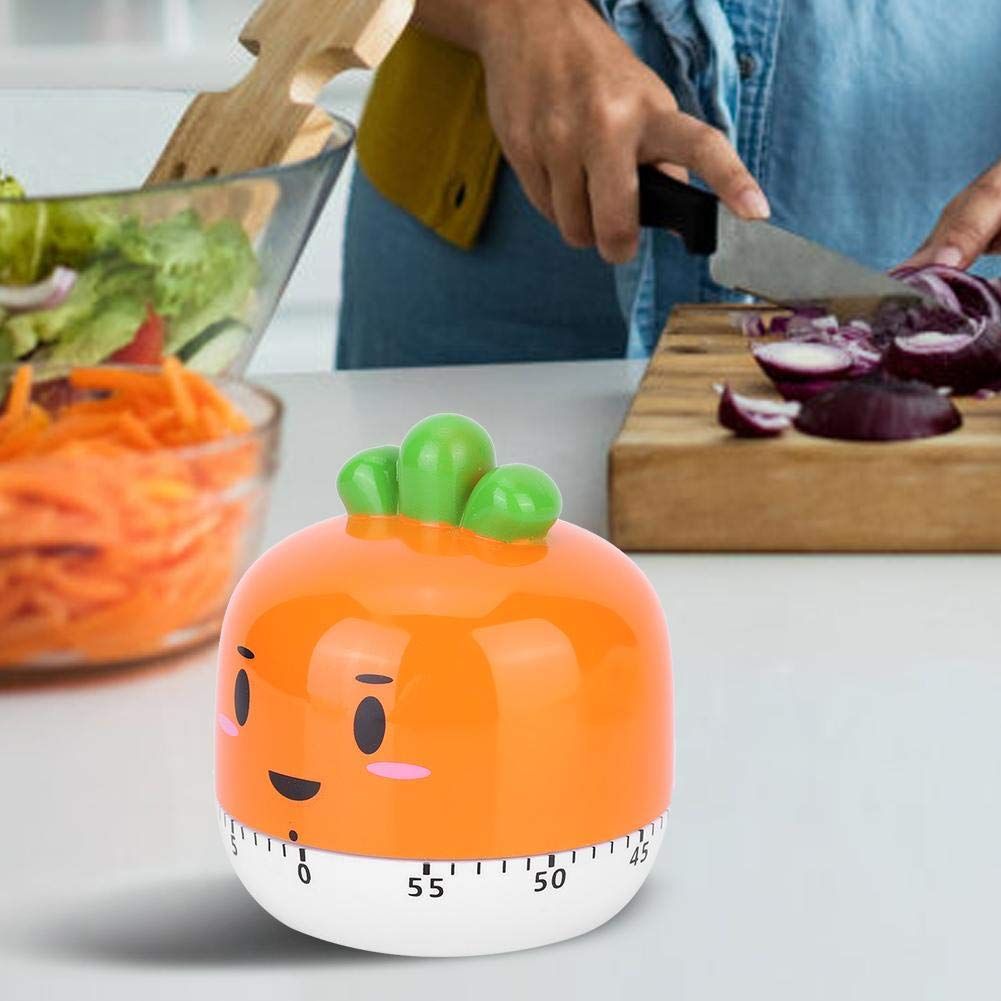 Orange Cute Cartoon Machinery Timer from Everything Baby, a mechanical kitchen timer clock for pretend play and cooking activities.
