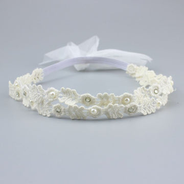 Soft, stretchy baby hair band by Everything Baby, perfect for newborns and toddlers for baby showers, baptisms, and weddings.