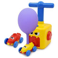 Colorful inflatable balloon car toy with pump for kids, part of the launcher and pretend play balloon racing set by Everything Baby