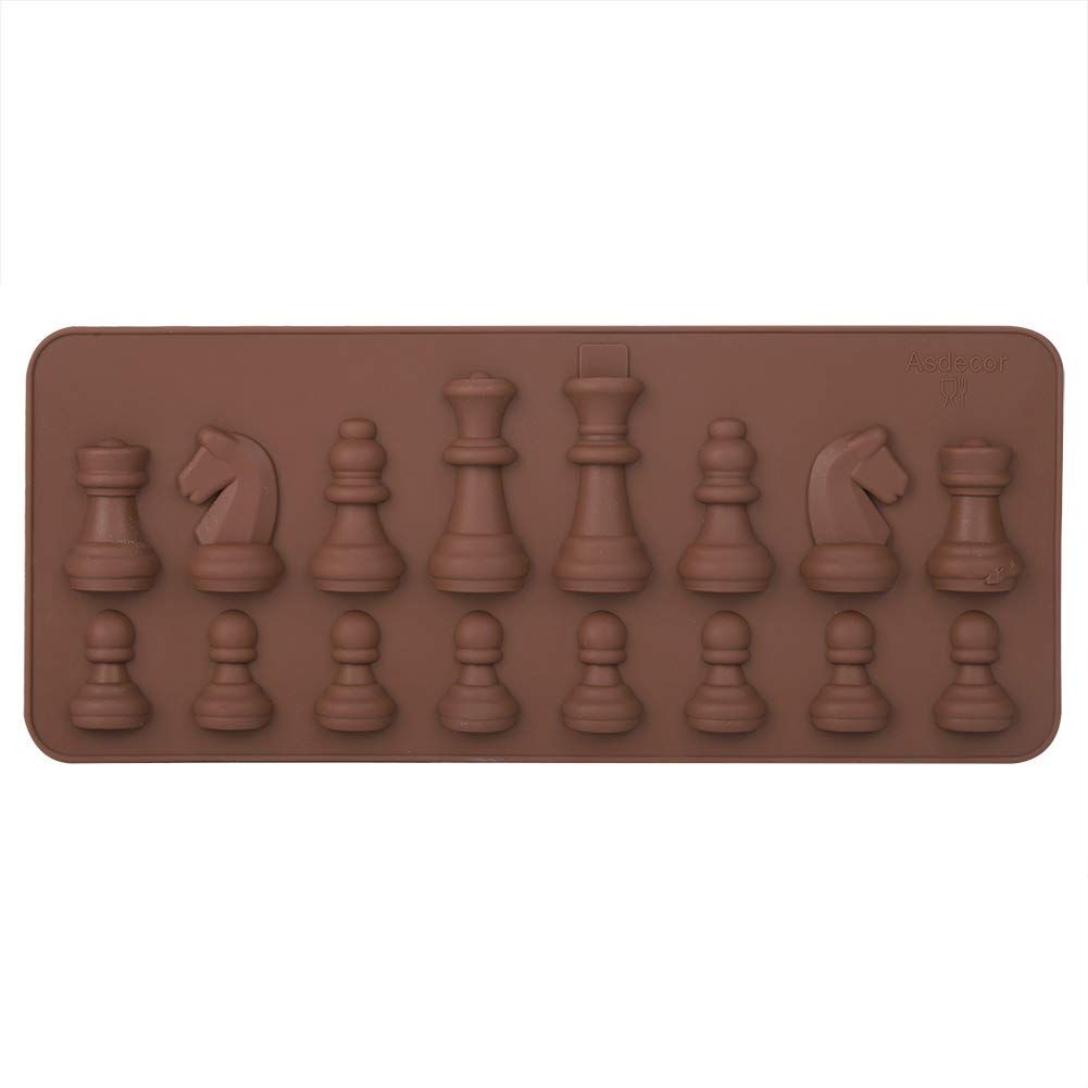 Silicone chess piece candy mold from Everything Baby, ideal for making fondant or chocolate chess-themed cake decorations