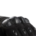 Tactical hard knuckle touchscreen gloves for outdoor sports, motorcycle riding, cycling, shooting, and hunting, designed for durability.