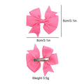 Four colorful baby girls grosgrain ribbon hair bows with alligator clips, featuring bowknot design for infants and toddlers.