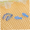 Silicone ear plugs and nose clip set for kids, featuring tiny turtle design, used for swimming and ear protection.