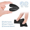 Black 4-piece baby corner protector set with foam bumpers for child safety on tables, furniture, and fireplace edges.