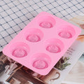Pink round honeybee silicone mold for homemade soaps, bath bombs, chocolates, and lotion bars, ideal for DIY projects.