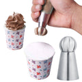 Russian piping tips set for cake and cupcake decorating, including 3 flower frosting tips for baking and cake decorating.