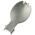 Ultralight titanium camping spoon and folding fork set by Everything Baby, compact outdoor utensils for camping and outdoor play.