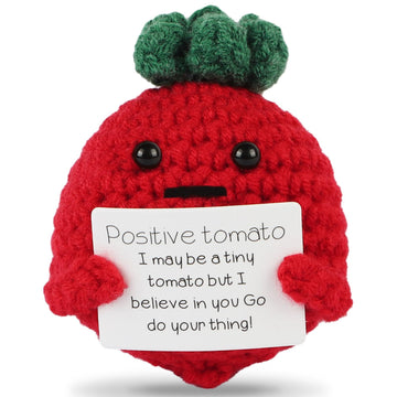 Cute 3-inch crochet tomato doll by Everything Baby, perfect as a playful gift or cheerful decoration for kids.