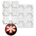 Silicone flower-shaped chocolate candy mold with baby and kid-friendly design, ideal for baking, ice cubes, and DIY crafts.