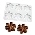 Flower-shaped silicone chocolate candy mold with baby and kid-themed pretend play design, ideal for baking, ice, and DIY crafts.