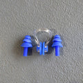 Silicone boxed nose clip and waterproof earplugs set for babies and adults, reusable swimming and shower ear and nose protection.