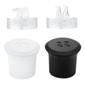 Two 3D silicone ice cube trays with polar bear and penguin shapes for whiskey and cold drinks, by Everything Baby.