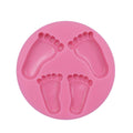 Chocolate soap clay feet mold for cake decoration, ideal for baby shower or birthday party cake decorating and pretend play.