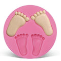 Chocolate sugarcraft soap clay feet mold for cake decoration, suitable for baby shower and birthday party cake decorating.