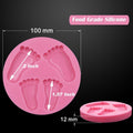 Chocolate sugarcraft soap clay feet mold for cake decorating, ideal for baby shower and birthday party cake decoration.