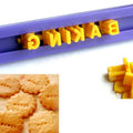 Food-grade cookie stamps with numbers and alphabet, easy to use for baking and decorating cookies and chocolates.