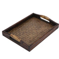 Wooden handle service tray by Everything Baby, ideal for kids' pretend play and table decoration.