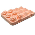 Two silicone rose-shaped ice cube molds with lids, reusable for ice cubes or ice cream, ideal for baby and kids feeding.