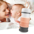 Portable baby formula dispenser by Everything Baby with stackable, non-spill, BPA-free containers for on-the-go feeding and snacks.
