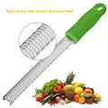 Stainless steel lemon cheese grater by Everything Baby, ideal for grating parmesan, garlic, nutmeg, chocolate, fruits, vegetables, and ginger.