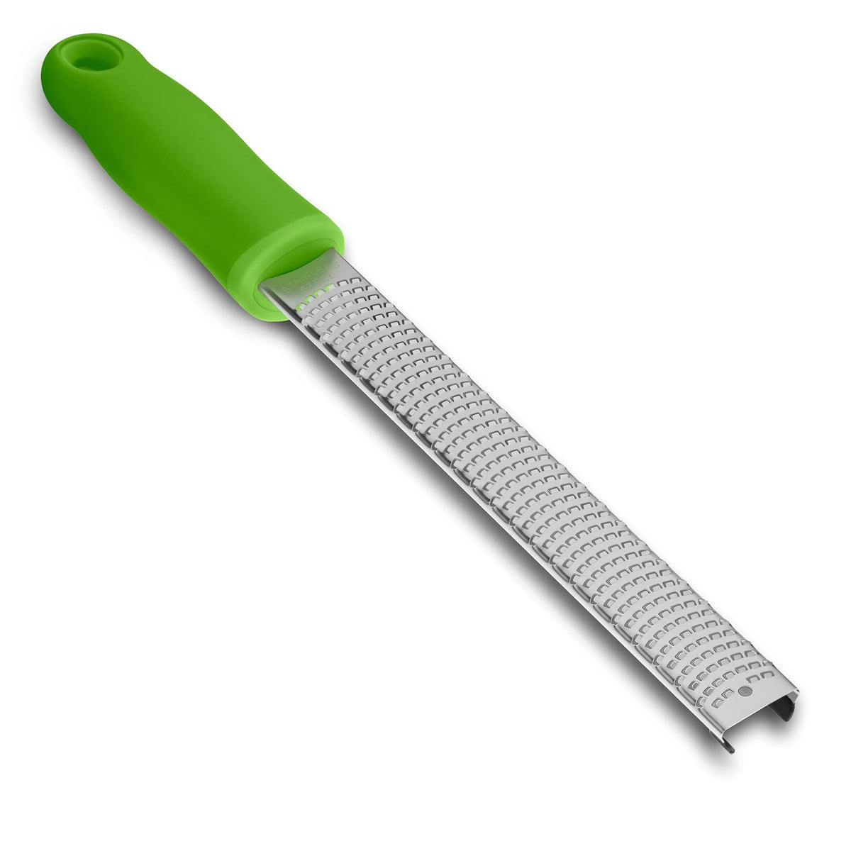 Stainless steel lemon cheese grater by Everything Baby, suitable for cheese, garlic, nutmeg, chocolate, fruits, vegetables, and ginger.