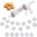 20-piece baby biscuit and frosting set with press, frosting gun, and decorating tools for baking and cake decorating.