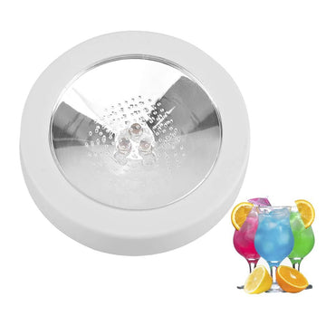 Round LED glowing coaster from Everything Baby featuring flashing lights, ideal for home, party, or bar settings.